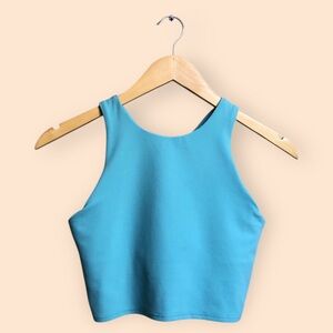 Athleta Conscious Crop Top Tank Sports Bra Top Yoga Turquoise Blue Women’s Small